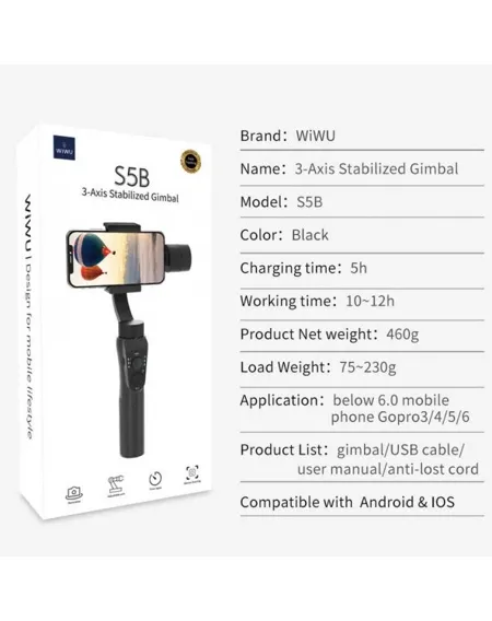 WiWU S5B 3-Axis Stabilized Gimbal — photo 2