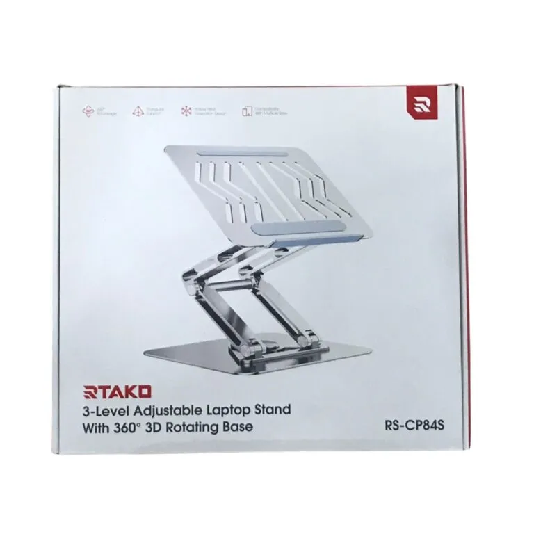 rtako RS-CP84S 3 Level Adjustable Laptop Stand With 360 3d Rotating Base — photo 3