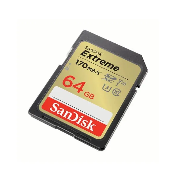 SanDisk SDXC Extreme 64GB 170MB/s UHS-I Memory Card