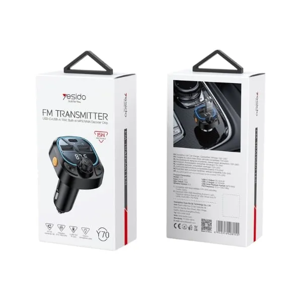 Yesido Y70 15W Bluetooth FM Transmitter — photo 3