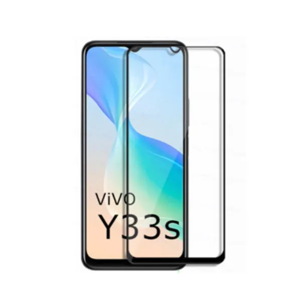 Other / Generic Vivo Y33s Full Glue Tempered Glass Screen Protector
