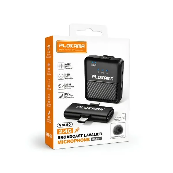Plokama VM-50 2.4G Wireless Lavalier Microphone — photo 3