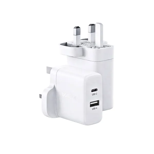 Ugreen 45315 20W 2-Port Fast Charger UK White — photo 2