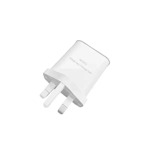 WiWU WI-G023 Essen Fast Charger + Type-C Cable Combo (UK Plug, White) — photo 3