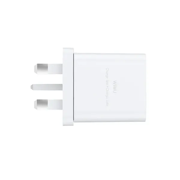 WiWU WI-G023 Essen Fast Charger + Type-C Cable Combo (UK Plug, White) — photo 2