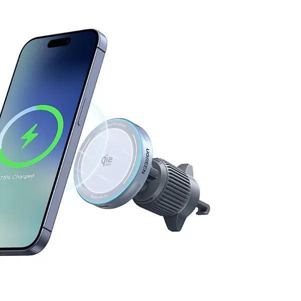 Ugreen 55967 25W MagFlow Magnetic Wireless Car Charger — photo 3