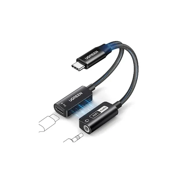Ugreen 25837 2-in-1 Audio Adapter C to 3.5mm with PD — photo 3