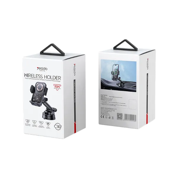 Yesido C307 15W Wireless Charging Car Phone Holder — photo 3