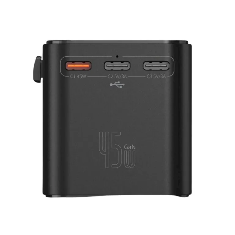 WiWU WI-UA006 45w GAN Universal Plug Adapter Black — photo 3