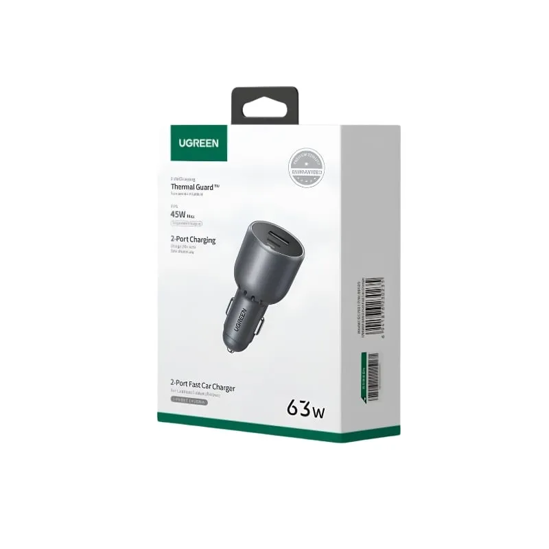 Ugreen 35023 63W 2-Port Fast Car Charger — photo 3