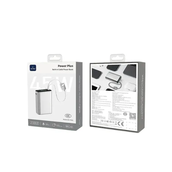 WiWU Wi-P092 Power Plus 20000mAh 45W PD Power Bank — photo 4