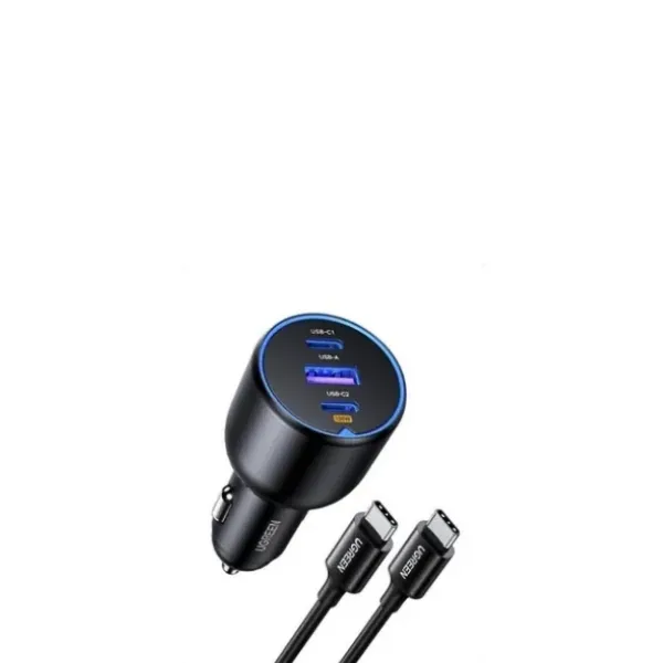 Ugreen 55511 EC705 130W 3-Port Fast Car Charger with 100W Cable — photo 2