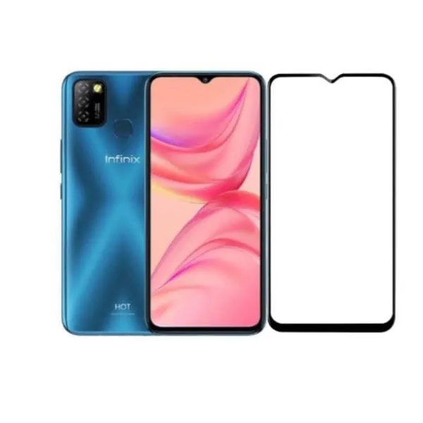 Other / Generic Infinix Hot 10 Lite Full Glue Tempered Glass Screen Protector
