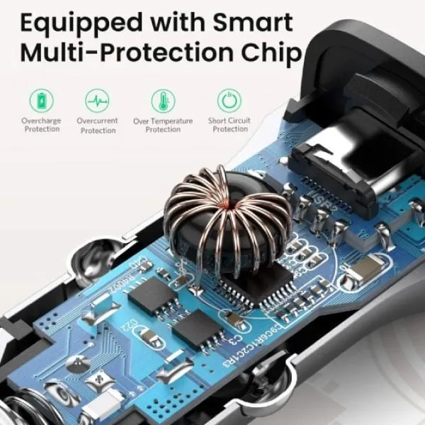 Ugreen Car Charger Two Ports USB Port and PD Port 30W 30780 — photo 2
