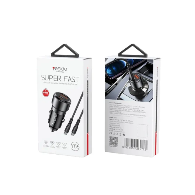 Yesido Y55 Super Fast Car Charger — photo 4