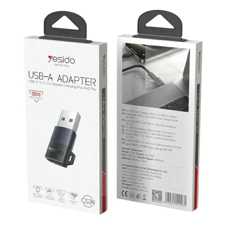 Yesido GS34 USB-A To Type-C Adapter — photo 3