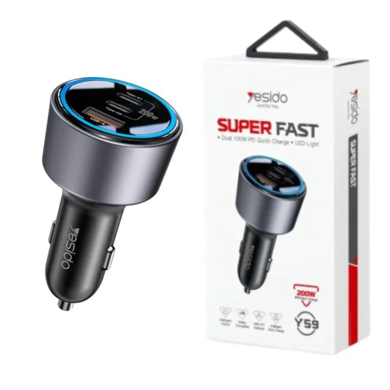 Yesido Y59 200W Super Fast Car Charger — photo 2