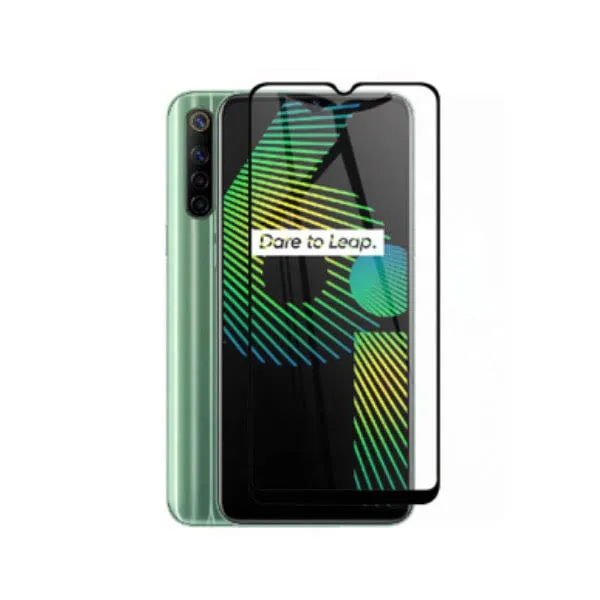 Other / Generic Realme 6i Full Glue Tempered Glass Screen Protector