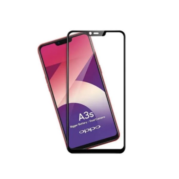 Other / Generic Oppo A3s Full Glue Tempered Glass Screen Protector