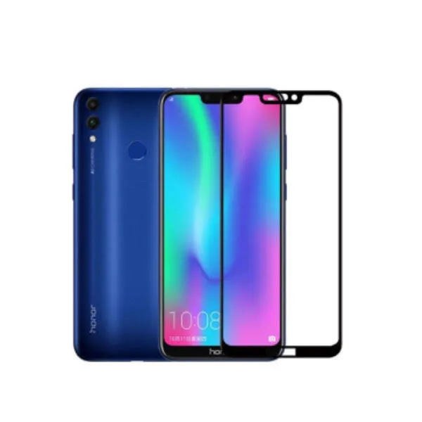 Other / Generic Huawei Honor 8C Full Glue Tempered Glass Screen Protector