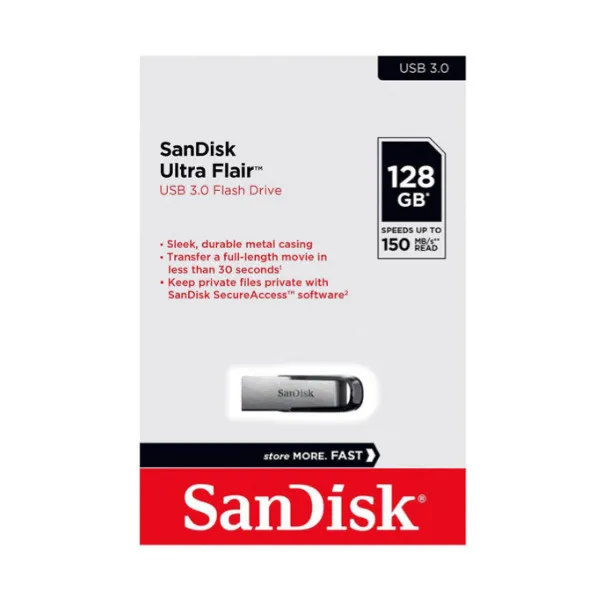 SanDisk Ultra Flair 128GB USB 3.0 Flash Drive