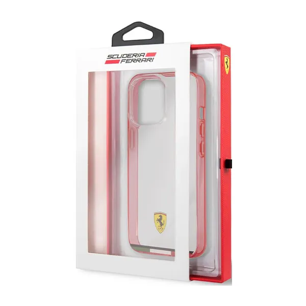 Other / Generic Ferrari Original Red Transparent Logo Back Cover for iPhone 13 Pro Max — photo 3