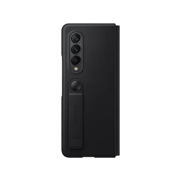 Other / Generic Galaxy Z Fold3 5G Leather Flip Stand Cover Black — photo 3