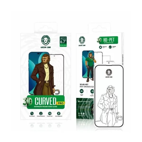 Green Lion 3D Curved Edge Glass Screen Protector iPhone — photo 2