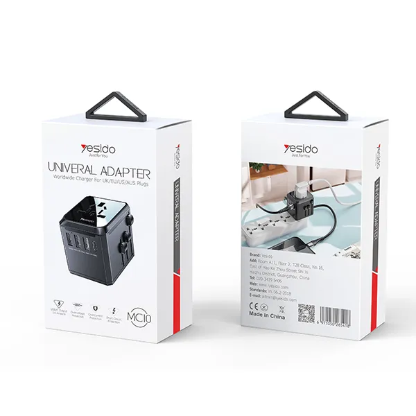 Yesido MC10 Universal Travel Adapter 3 USB + 1 USB-C Port — photo 6