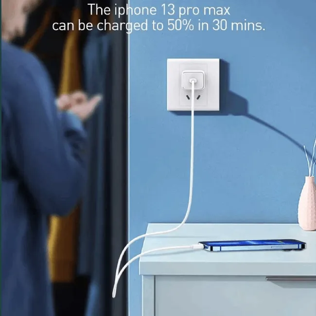LDNIO A1508C 30W PD USB Type-C Wall Charger – US Plug with Type-C to Lightning Cable — photo 4