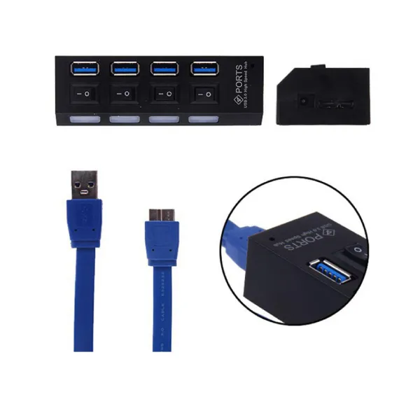 Other / Generic HI-SPEED USB 3.0 4 Port Hub Support 1TB — photo 7