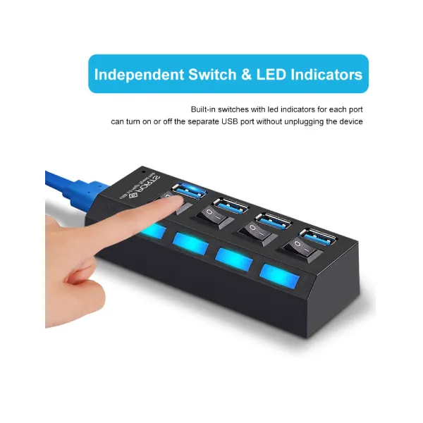 Other / Generic HI-SPEED USB 3.0 4 Port Hub Support 1TB — photo 3