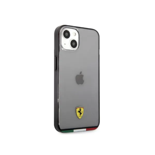 Ferrari Black Italia Transparent Outline Hard Case iPhone 13 Mini — photo 4