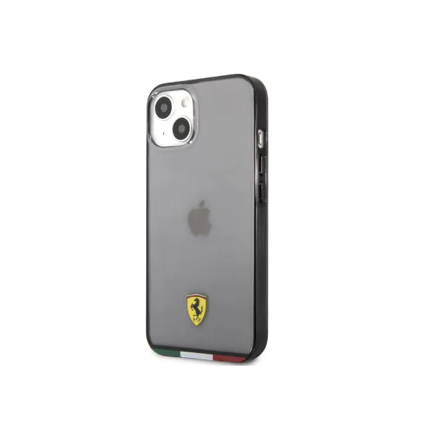 Ferrari Black Italia Transparent Outline Hard Case iPhone 13 Mini — photo 3