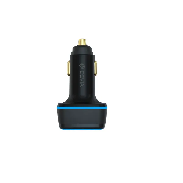 Devia Extreme Speed Dual USB + Type-C Full Compatible Fast Car Charger 85W Black EA191 — photo 5