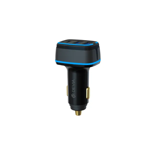 Devia Extreme Speed Dual USB + Type-C Full Compatible Fast Car Charger 85W Black EA191 — photo 4