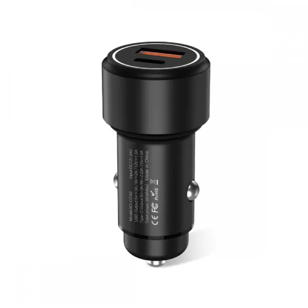 XO CC42 38W PD+QC3.0 Aluminum Dual car charger — photo 4