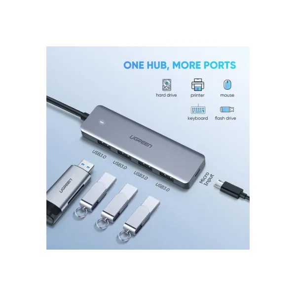 Ugreen 70336 Type-C 4-Port USB 3.0 Hub Adapter — photo 2