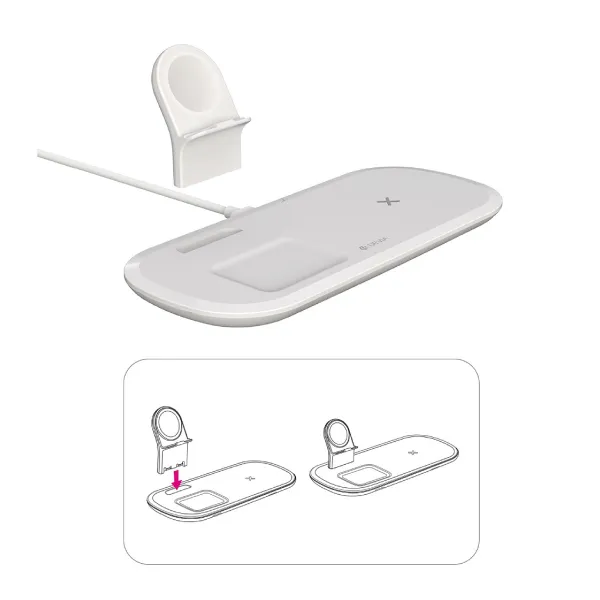 Devia Desktop Wireless Charger 3 IN 1 For Smart Phone, Apple Watch and Earphone — photo 2