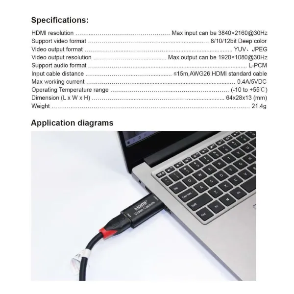 Other / Generic HDMI to USB 2.0 Video Capture Card 1080p for Zoom Meeting Streaming/webcam — photo 6