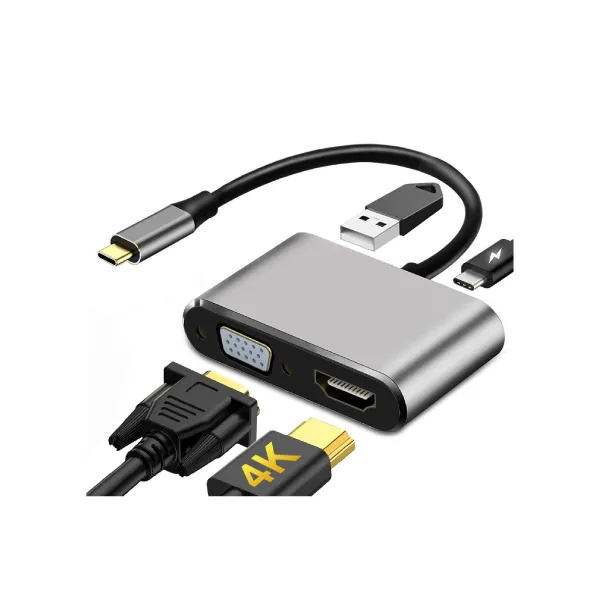 Other / Generic 4 in 1 Type-C To HDMI + VGA + USB 3.0 + USB-C (A Grade) — photo 1