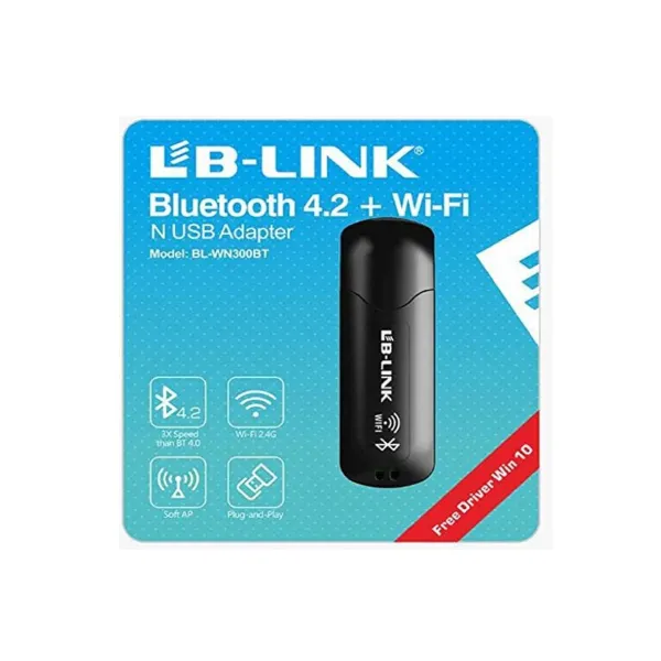 LB-LINK LB Link BT-WN300BT Bluetooth 4.2 + Wifi N USB Adapter Bluetooth WiFi USB Combo Adapter — photo 3