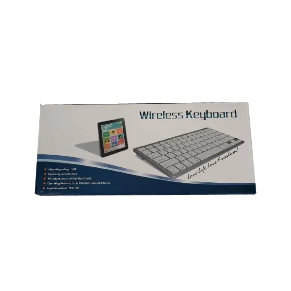 Other / Generic Compact Wireless Bluetooth Keyboard BK3001 Black Portable Mini QWERTY Keypad New
