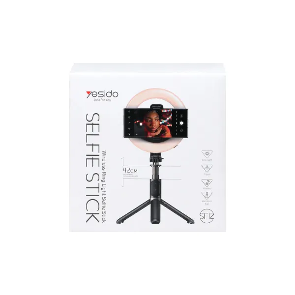 Yesido SF12 Selfie Stick with Ring Light — photo 3