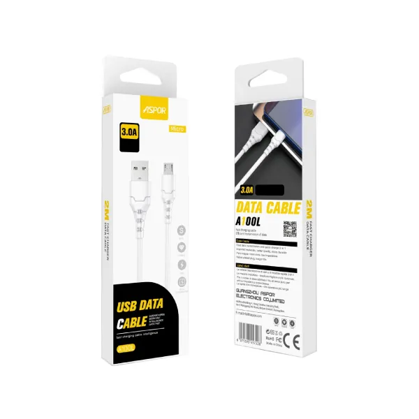 Aspor A100L 2M Micro 3A Fast Charge Cable — photo 2