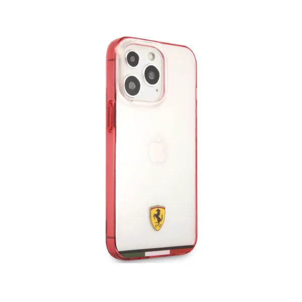 Other / Generic Ferrari Italia Stripe Transparent Hard Case with Print Logo for iPhone 13 Pro — photo 5