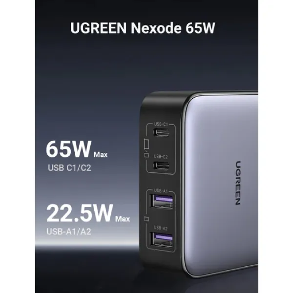 Ugreen Nexode 65W GaN Desktop Charger 4-Ports — photo 2
