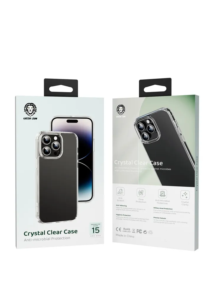 Green Lion Crystal Clear Case for iPhone 15 Pro / Pro Max – Clear — photo 2