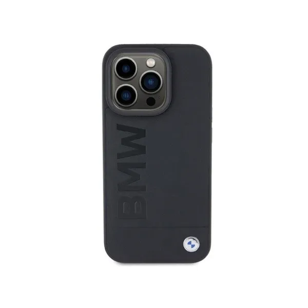 BMW Leather Hot Stamp case for iPhone 15 Pro – Black