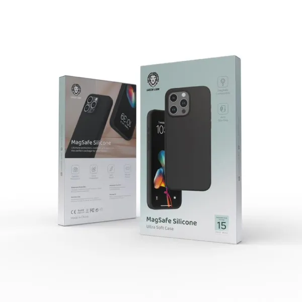 Green Lion Silicone Case with Magsafe For iPhone 15 Pro / 15 Pro Max — photo 2